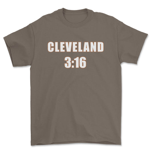 Cleveland 3:16 T-Shirt Brown