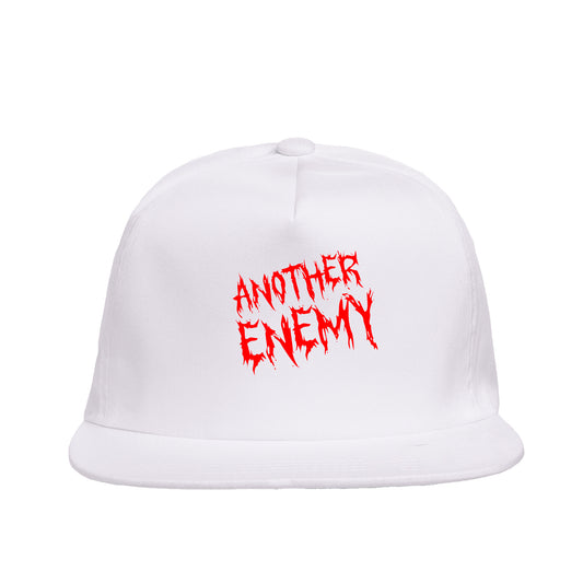 Death Metal Logo Snapback Hat White
