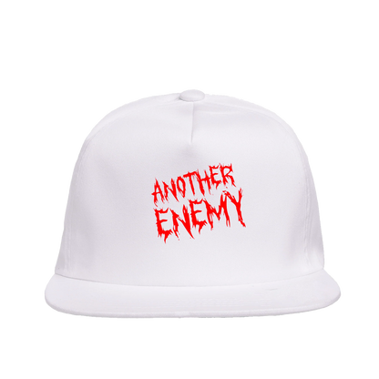 Death Metal Logo Snapback Hat White