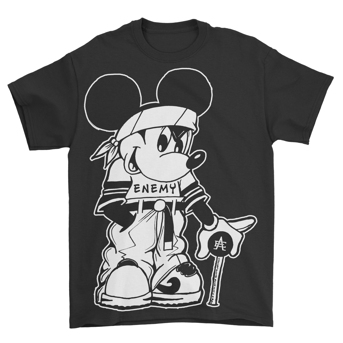 Old School Mouse T-Shirt Black