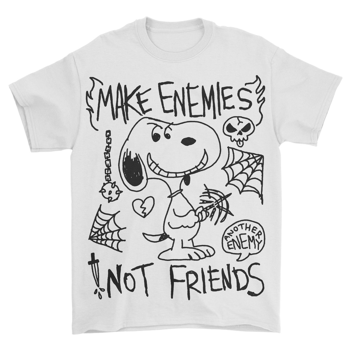 Make Enemies T-Shirt White